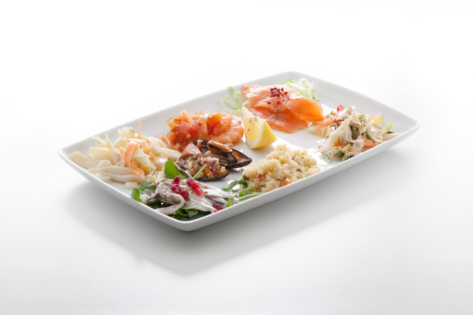 Antipasto di pesce fantasia di mare Ristorante Zodiaco Rimini